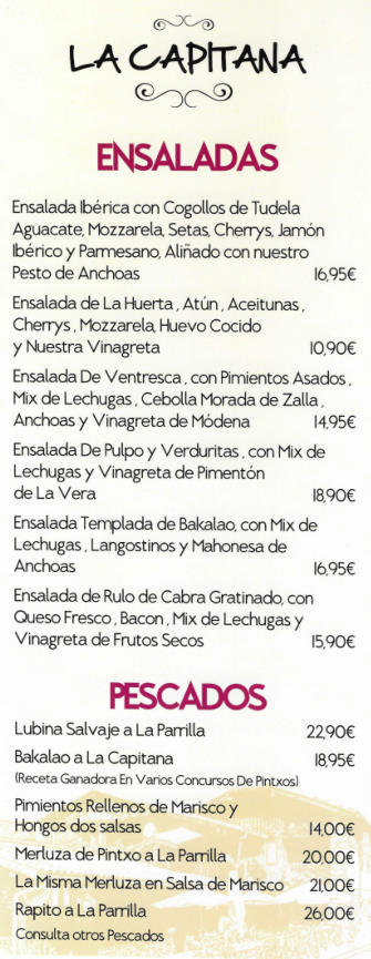 Restaurantes en Santurtzi y Valle de Villaverde ensaladas